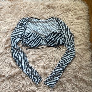 Zebra print crop top